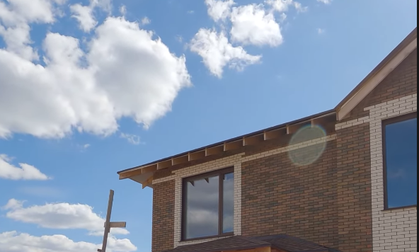 Монтаж глухого алюминиевого окна в частный дом